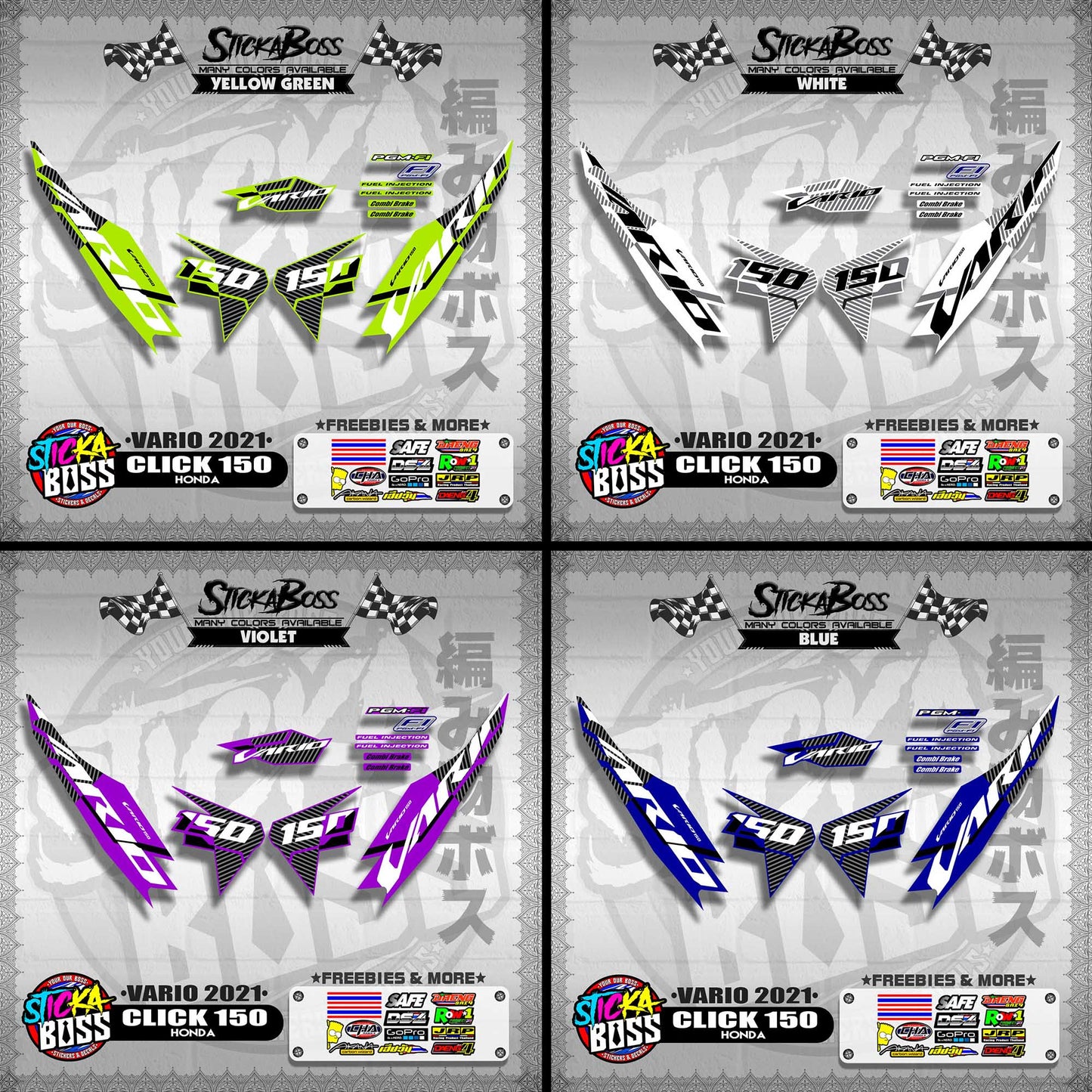 CLICK 150 V2 DECALS ( VARIO 2021 )【WITH FREEBIES】