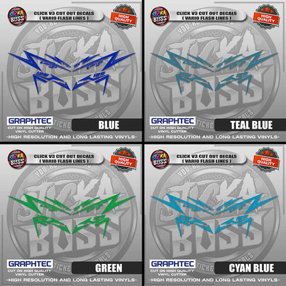 CLICK V3 CUT OUT DECALS ( VARIO FLASH LINES ) | VINYL WATERPROOF CUT-OUT STICKER DECALS