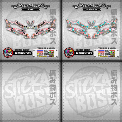 NMAX V1 STICKER DECALS ( LABUBU DESIGN )【WITH FREEBIES】