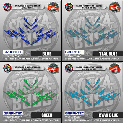 RAIDER 150 FI CUT OUT DECALS ( SPIKES MOTIF ) | VINYL WATERPROOF CUT-OUT STICKER DECALS