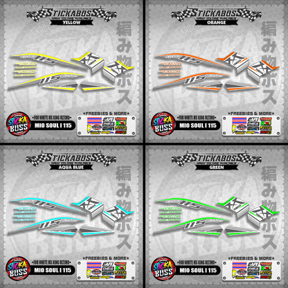 MIO SOUL I 115 STICKER DECALS ( FOR WHITE MX KING ULTIMO )【WITH FREEBIES】