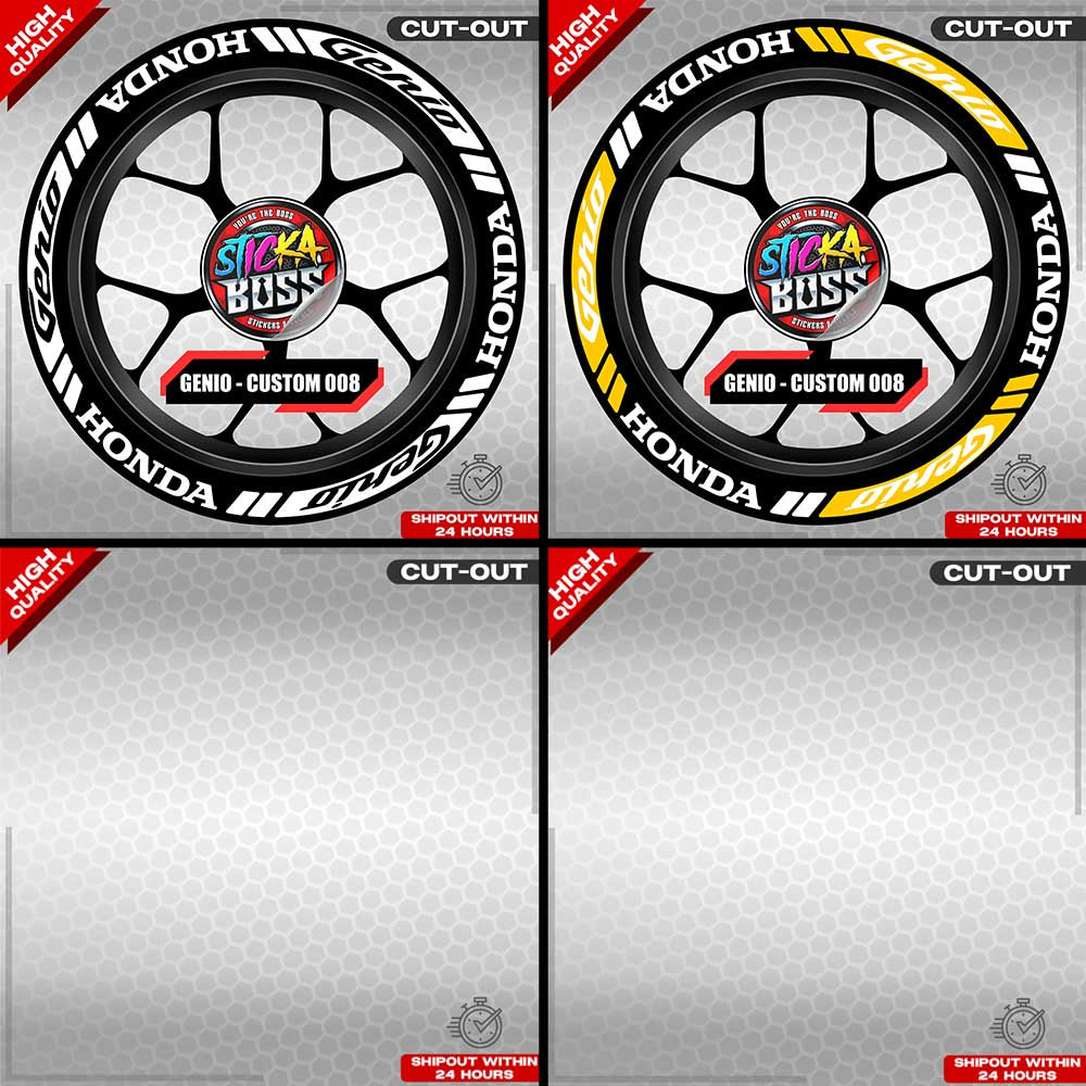 GENIO MAG STICKER SET ( 2 MAGS ) - CUSTOM 008 | VINYL WATERPROOF CUT-OUT DECALS