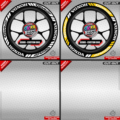 GENIO MAG STICKER SET ( 2 MAGS ) - CUSTOM 008 | VINYL WATERPROOF CUT-OUT DECALS