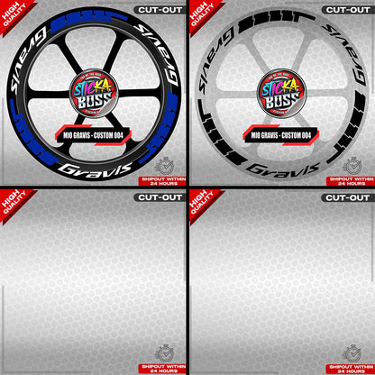 MIO GRAVIS MAG STICKER SET ( 2 MAGS ) - CUSTOM 004 | VINYL WATERPROOF CUT-OUT DECALS