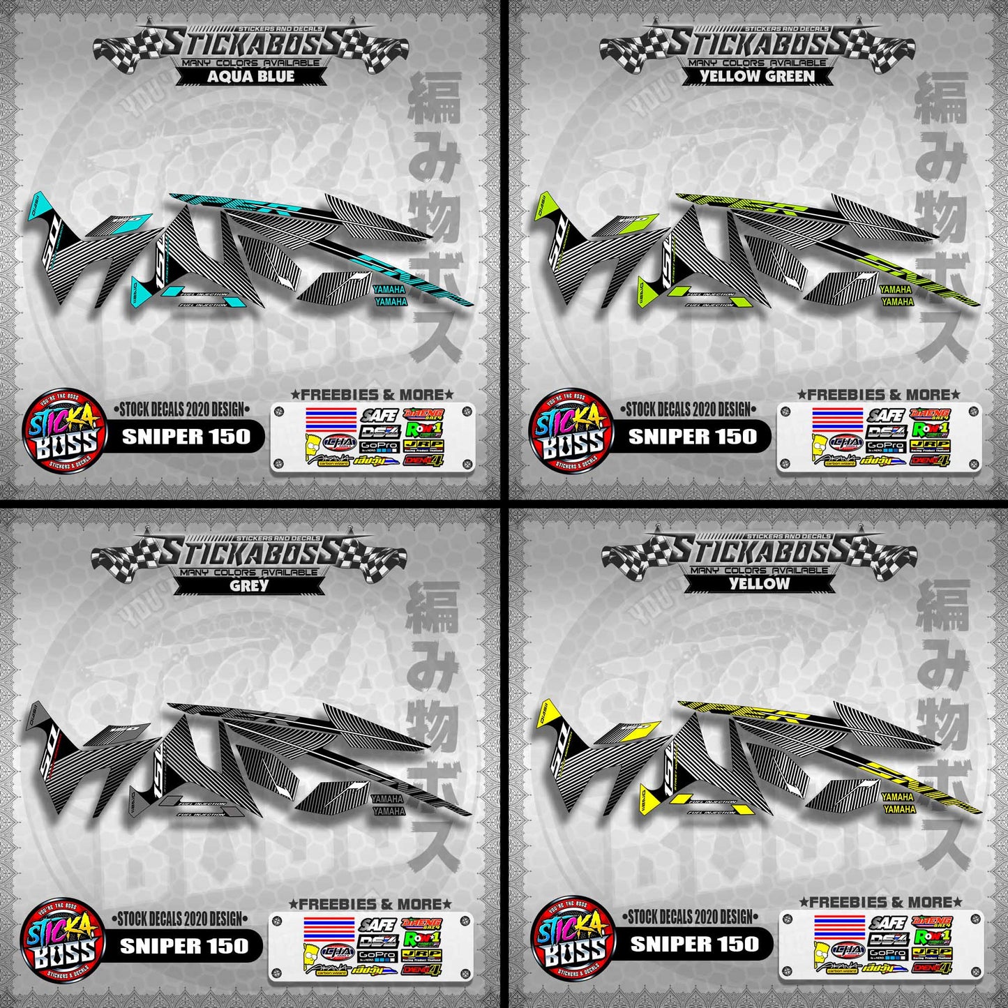 SNIPER 150 ( STOCK DECALS 2020 DESIGN ) 【WITH FREEBIES】