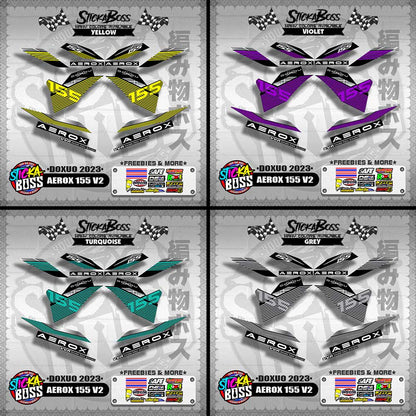 AEROX 155 V2 DECALS ( DOXUO 2023 )【WITH FREEBIES】