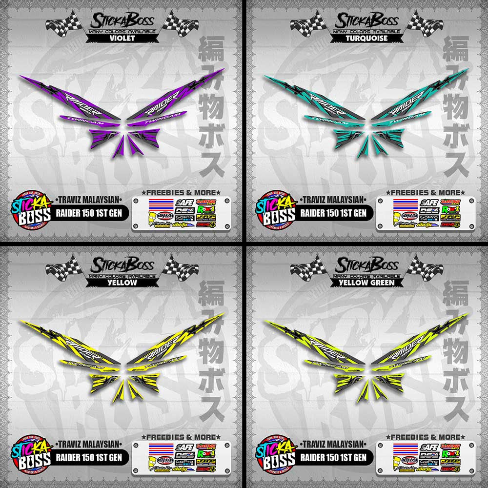 RAIDER 150 1ST GEN DECALS ( TRAVIZ MALAYSIAN )【WITH FREEBIES】