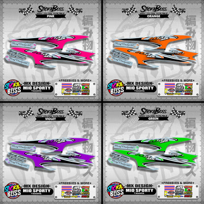 MIO SPORTY STOCK DECALS ( MX DESIGN )【WITH FREEBIES】