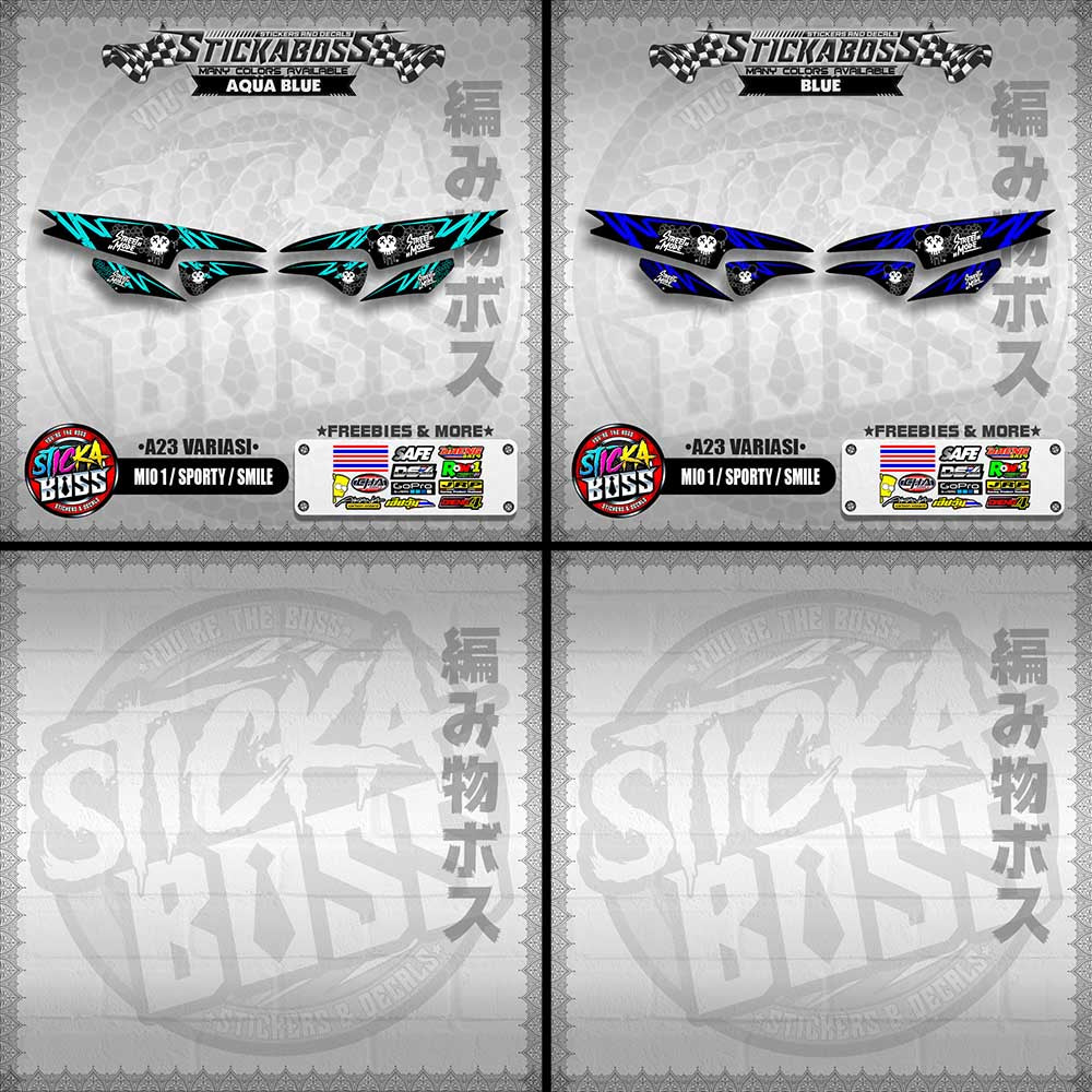 MIO 1 / SPORTY / SMILE INDO STICKER DECALS (A23 VARIASI)【WITH FREEBIES】