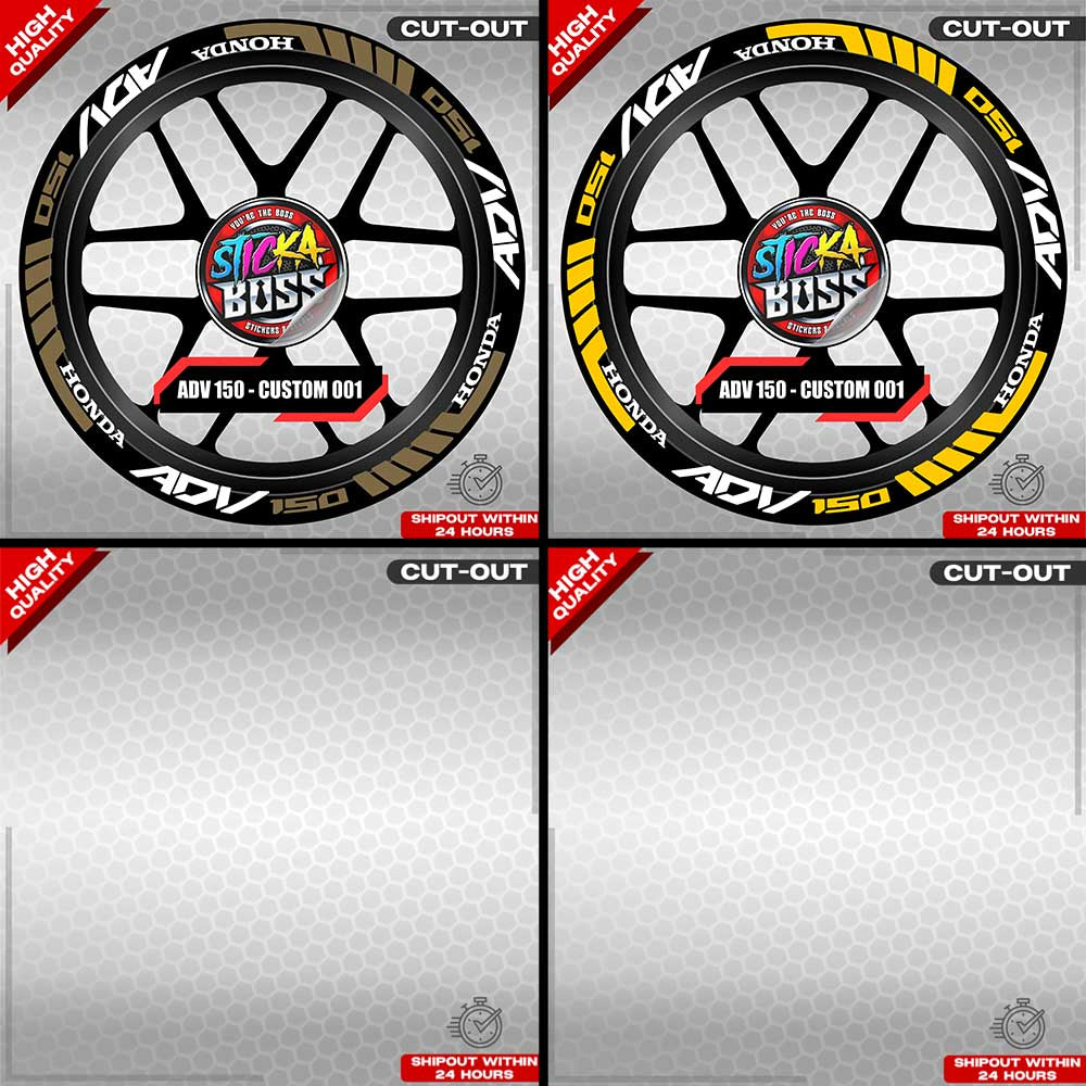 ADV 150 MAG STICKER SET ( 2 MAGS ) - CUSTOM 001 | VINYL WATERPROOF CUT-OUT DECALS