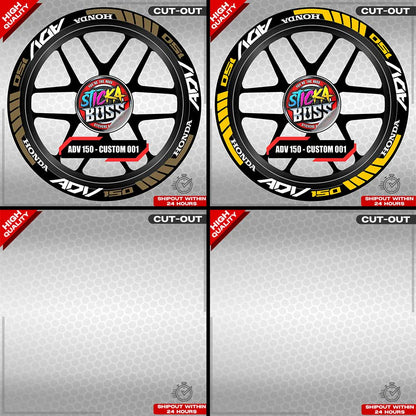 ADV 150 MAG STICKER SET ( 2 MAGS ) - CUSTOM 001 | VINYL WATERPROOF CUT-OUT DECALS