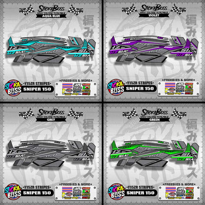 SNIPER 150 DECALS ( Y15ZR STRIPES )【WITH FREEBIES】