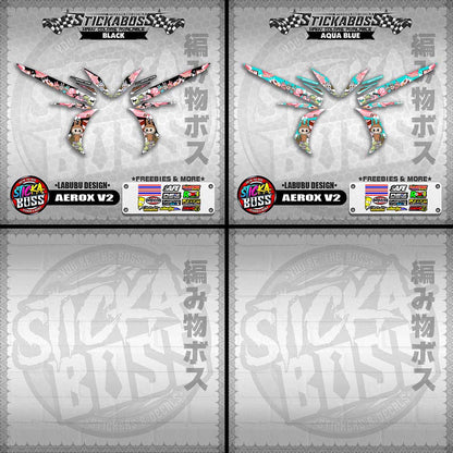 AEROX V2 STICKER DECALS ( LABUBU DESIGN )【WITH FREEBIES】