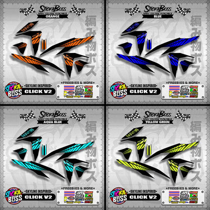 CLICK V2 DECALS ( SKYLINE INSPIRED )【WITH FREEBIES】