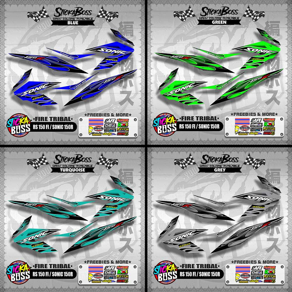 RS 150 FI / SONIC 150R DECALS ( FIRE TRIBAL )【WITH FREEBIES】