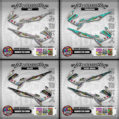 RAIDER 150 CARB INDO DECALS ( BOM RANGSIT )【WITH FREEBIES】