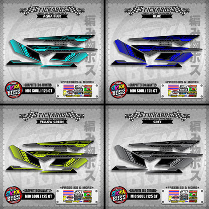 MIO SOUL I 125 GT STICKER DECALS ( GRAPHITE EGO AVANTIZ )【WITH FREEBIES】