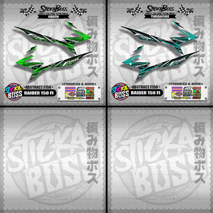 RAIDER 150 FI DECALS ( ABSTRACT F150 )【WITH FREEBIES】