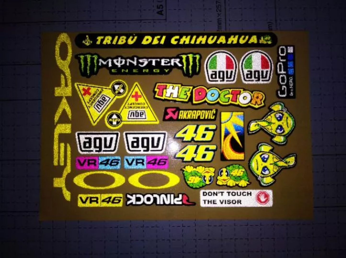 [ BUNDLE SET ] REFLECTORIZED VISOR STICKERS [ THICKER QUALITY / HD PRINTOUT / MACHINE CUT ]
