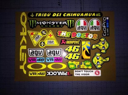 [ BUNDLE SET ] REFLECTORIZED VISOR STICKERS [ THICKER QUALITY / HD PRINTOUT / MACHINE CUT ]