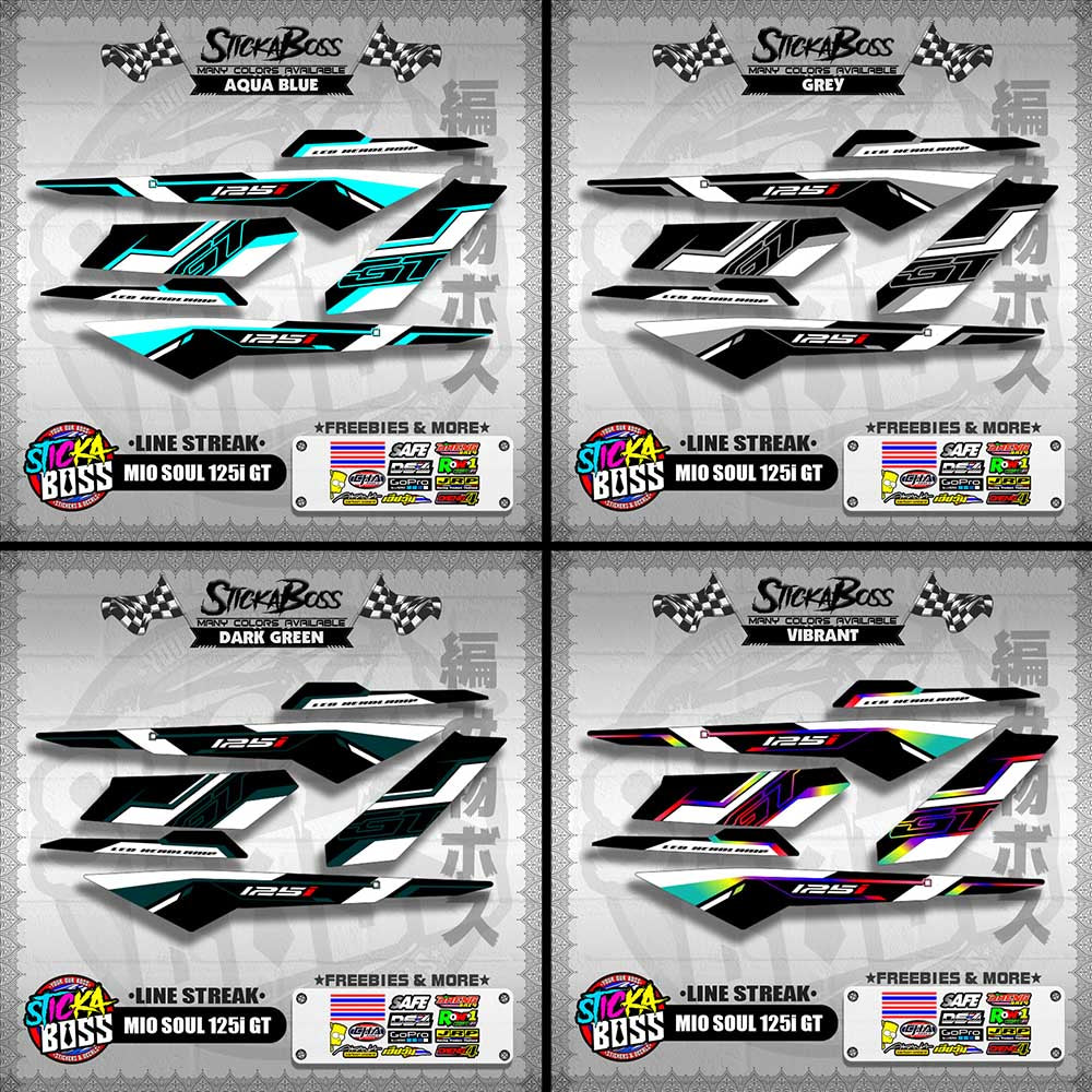 MIO SOUL 125i GT DECALS ( LINE STREAK )【WITH FREEBIES】