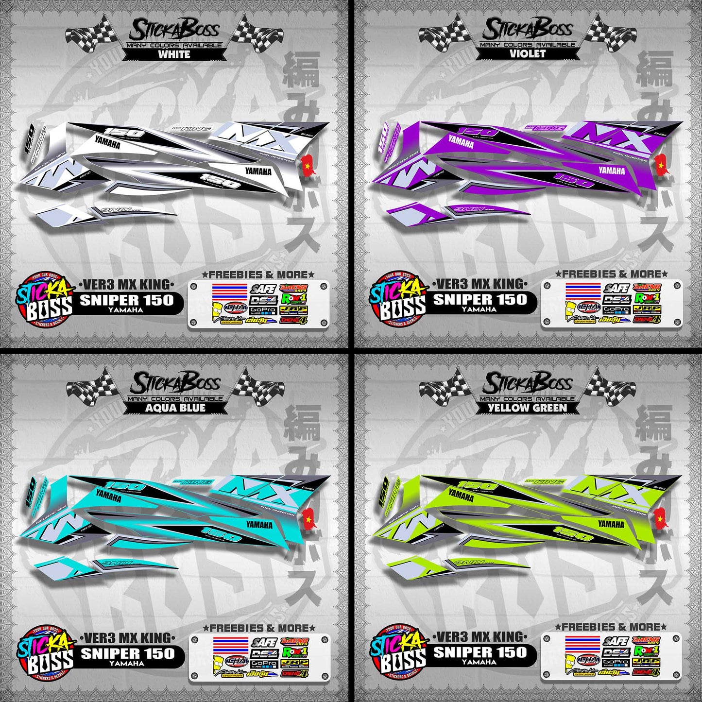 SNIPER 150 DECALS ( VER3 MX KING )【WITH FREEBIES】