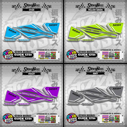 CLICK 125i V1 ( STOCK DECALS ) 【WITH FREEBIES】