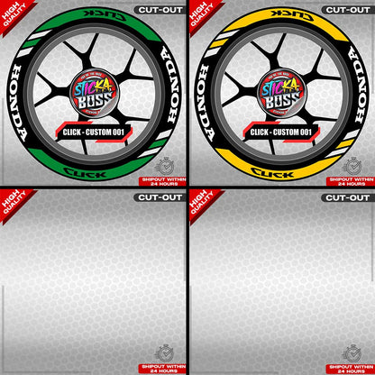 CLICK 125  150 160 MAGS STICKER SET  ( 2 MAGS ) - CUSTOM 001 | VINYL WATERPROOF CUT-OUT DECALS