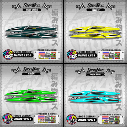 WAVE 125 I DECALS ( 2005 DESIGN )【WITH FREEBIES】