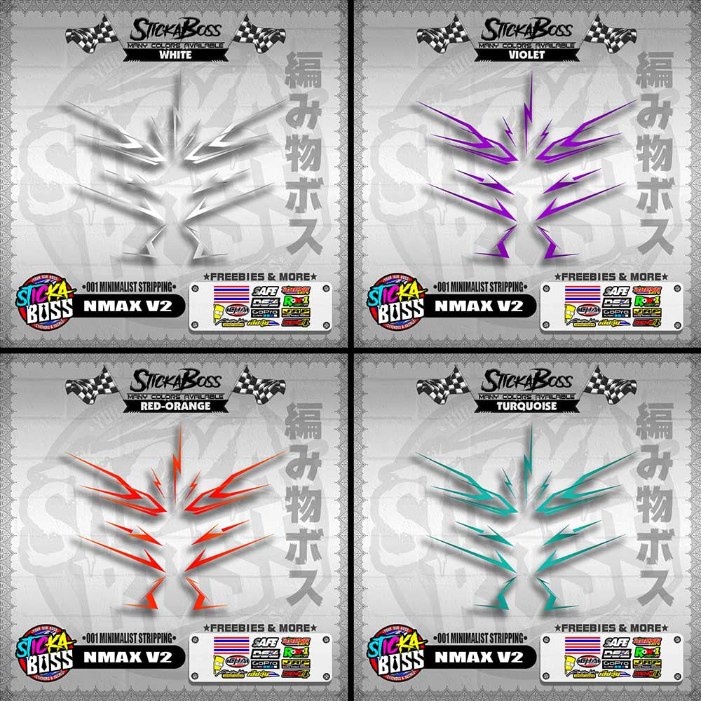 NMAX V2 DECALS ( 001 MINIMALIST STRIPPING )【WITH FREEBIES】