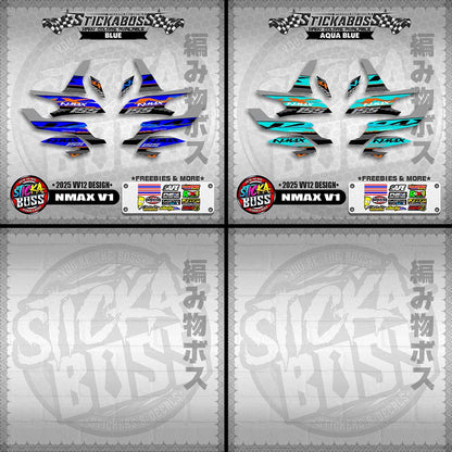 NMAX V1 MALAYSIAN STICKER DECALS ( 2025 VV12 DESIGN )【WITH FREEBIES】
