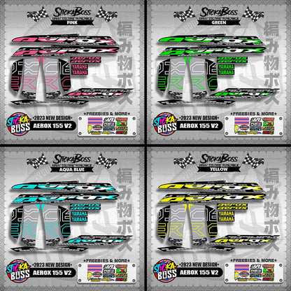 AEROX 155 V2 MALAYSIAN DECALS ( 2023 NEW DESIGN )【WITH FREEBIES】