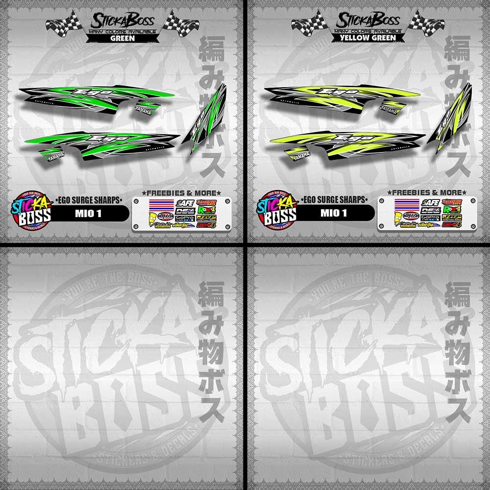 MIO 1 DECALS ( EGO SURGE SHARPS ) [ PREMIUM GLOSSY LAMINATED ]【WITH FREEBIES】