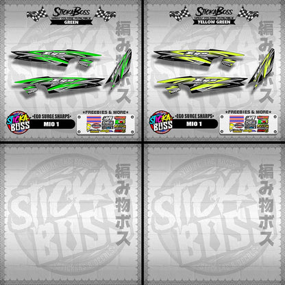 MIO 1 DECALS ( EGO SURGE SHARPS ) [ PREMIUM GLOSSY LAMINATED ]【WITH FREEBIES】