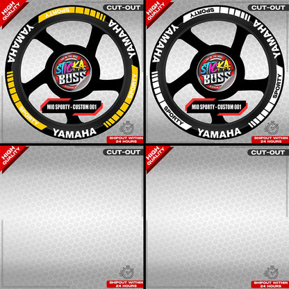 MIO SPORTY MAG STICKER SET ( 2 MAGS ) - CUSTOM 001 | VINYL WATERPROOF CUT-OUT DECALS