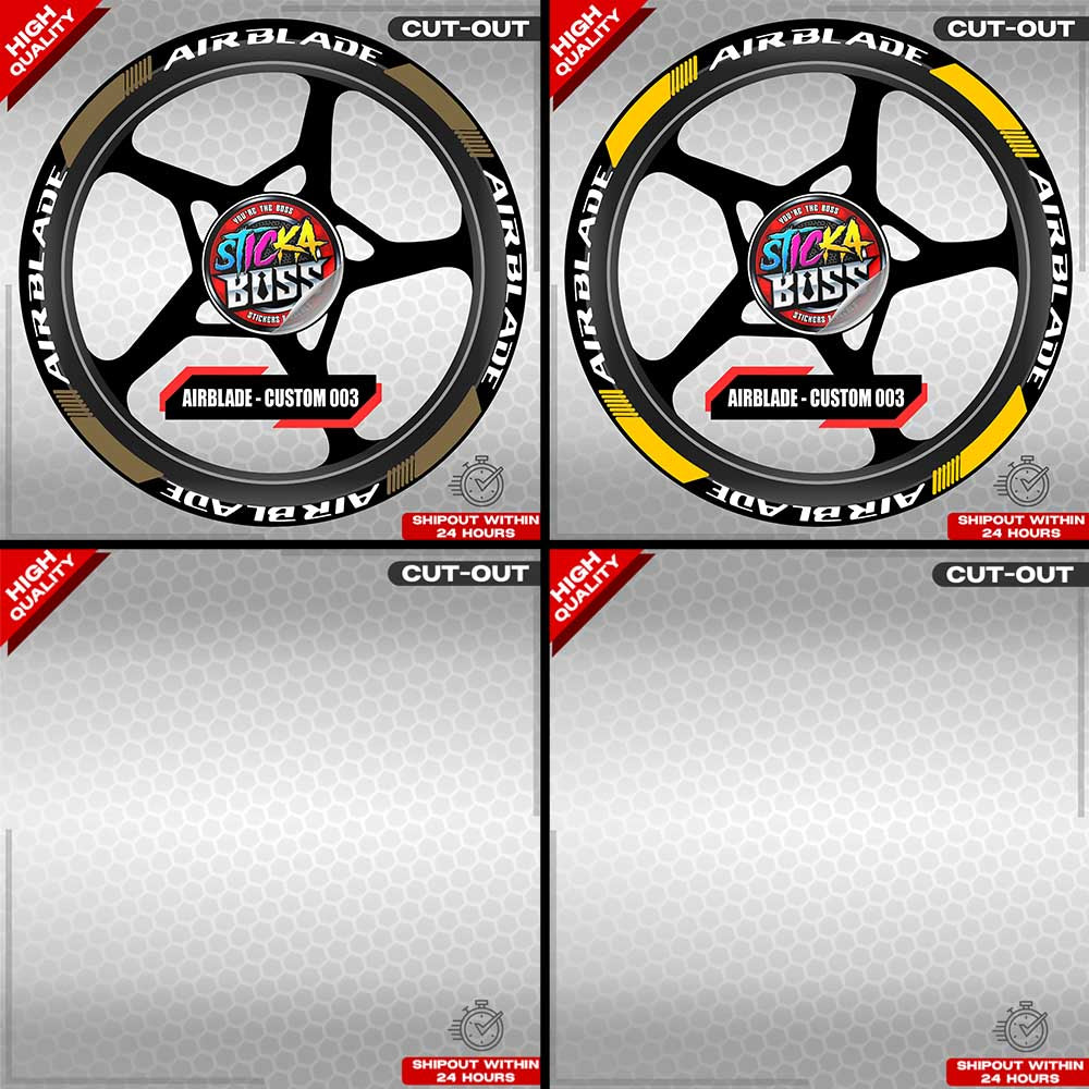 AIRBLADE 150 / 160 MAG STICKER SET ( 2 MAGS ) - CUSTOM 003 | VINYL WATERPROOF CUT-OUT DECALS