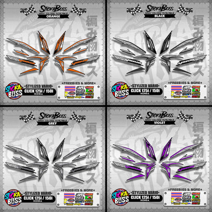 CLICK 125i / 150i V2 DECALS ( STYLIZED VARIO )【WITH FREEBIES】
