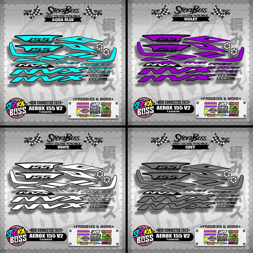 AEROX 155 V2 DECALS ( NEW CONNECTED 2023 )【WITH FREEBIES】