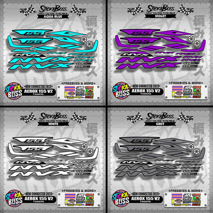 AEROX 155 V2 DECALS ( NEW CONNECTED 2023 )【WITH FREEBIES】
