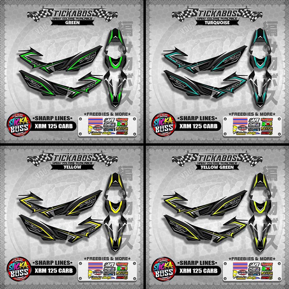 XRM 125 CARB STICKER FULL DECALS ( SHARP LINES )【WITH FREEBIES】