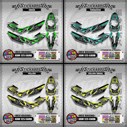 XRM 125 CARB STICKER FULL DECALS ( HCC RACING )【WITH FREEBIES】