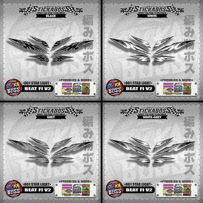 BEAT FI V2 STICKER DECALS ( 001 STAR LIGHT )【WITH FREEBIES】