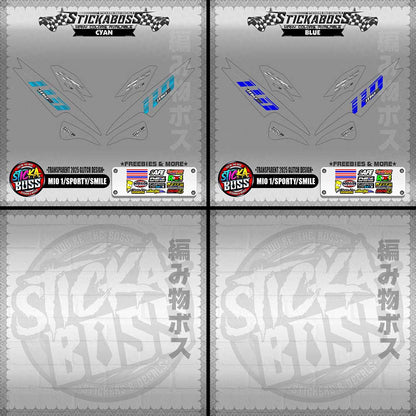 【PREMIUM UV PRINT】TRANSPARENT MIO 1/SPORTY /SMILE STICKER DECALS (2025 GLITCH DESIGN )