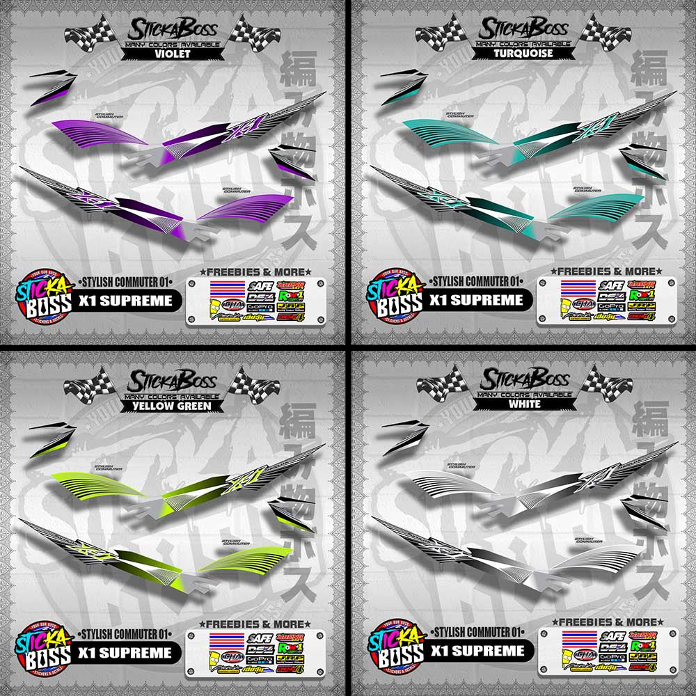 X1 SUPREME DECALS ( STYLISH COMMUTER 01 )【WITH FREEBIES】
