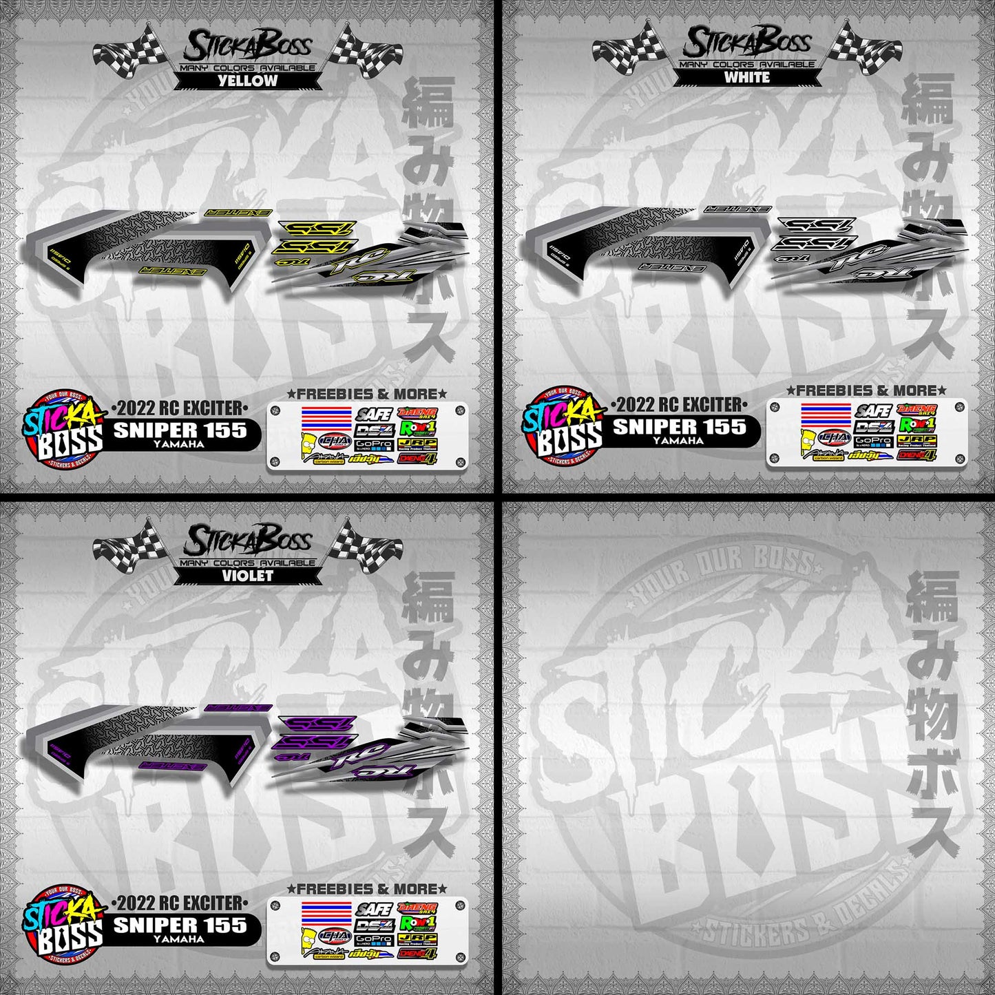 SNIPER 155 DECALS ( 2022 RC EXCITER )【WITH FREEBIES】