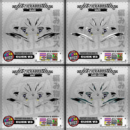 【PREMIUM UV PRINT】TRANSPARENT CLICK V3 STICKER DECALS ( NISSAN NISMO GTR )【WITH FREEBIES】