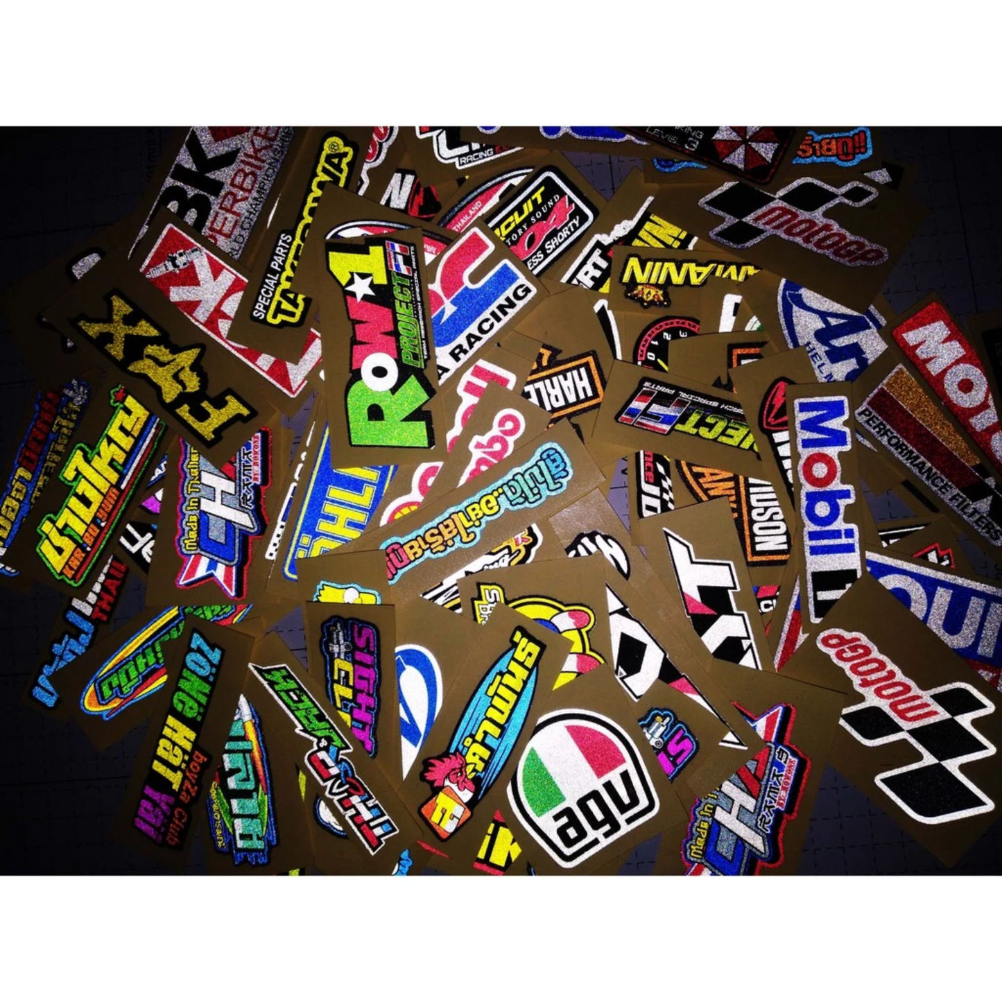 [ Bundle Set ] Mini Reflectorized ( Helmet / Motor / Car / Bike ) Side Strip  Vinyl Stickers