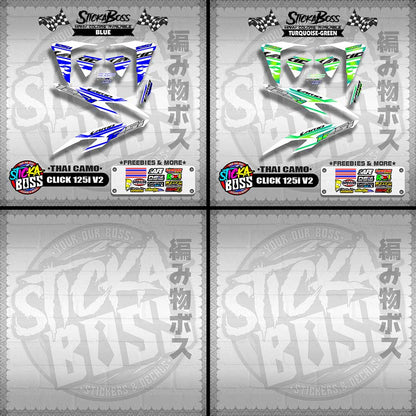 CLICK 125i V2 DECALS ( THAI CAMO )【WITH FREEBIES】