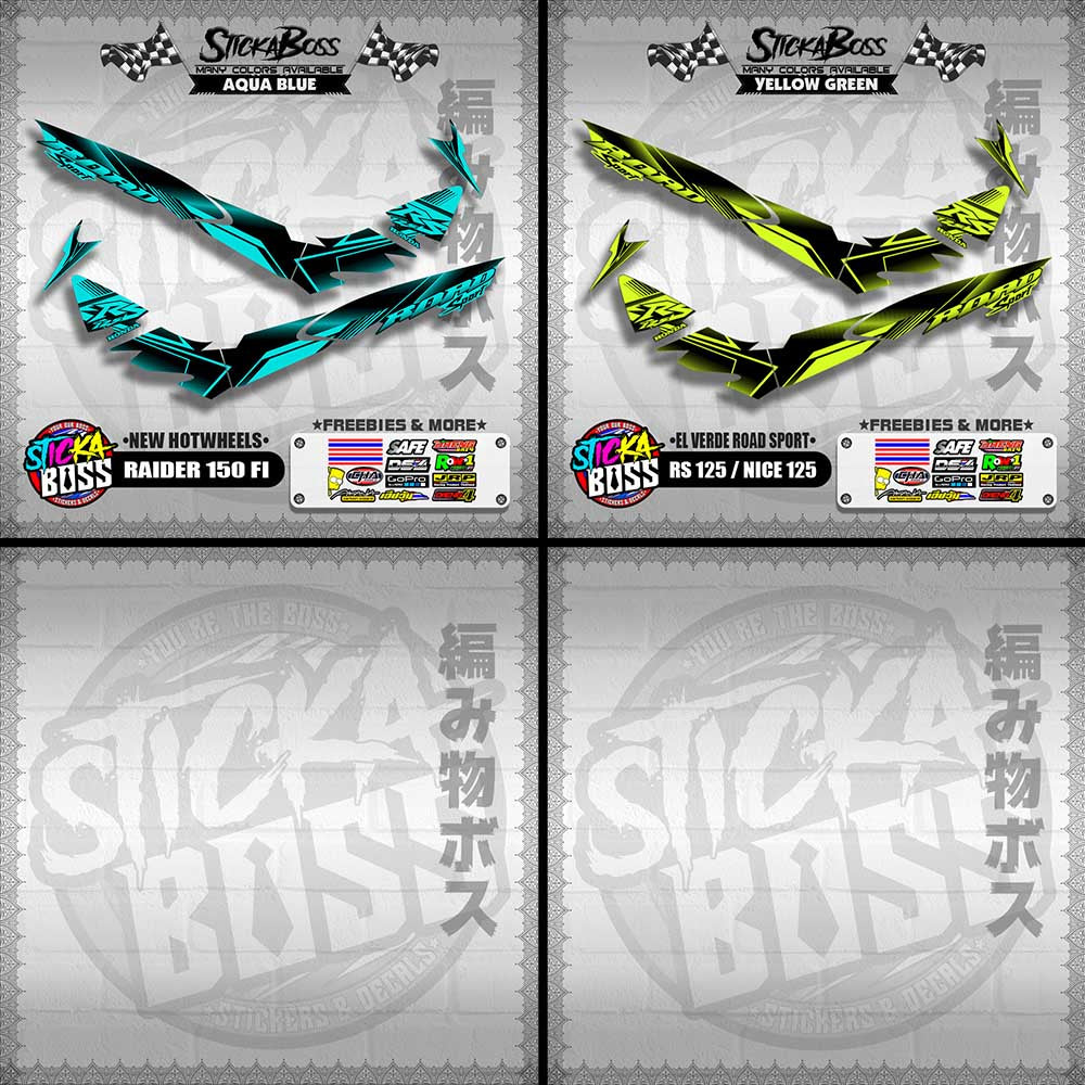 RS 125 / NICE 125 DECALS ( EL VERDE ROAD SPORT ) [ PREMIUM GLOSSY LAMINATED ]【WITH FREEBIES】