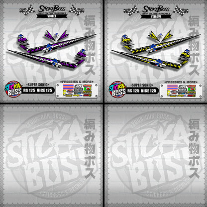 RS 125  / NICE 125 DECALS ( SUPER SONIC )【WITH FREEBIES】